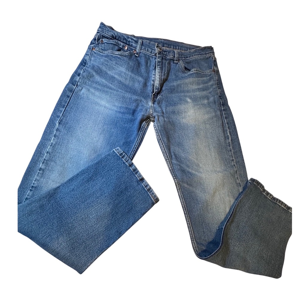 Levis 505 Regular Fit Straight Leg Jeans Mens 36x32 Blue Denim 5163 Medium Wash